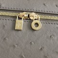 「#7049」Loro pian L19 gold buckle - FAN1034 - 19x6.5x11cm -taupe,Ostrich skin 「#7049」Loro pian L19 gold buckle - FAN1034 - 19x6.5x11cm -taupe,Ostrich skin