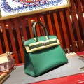 「#4687」Hermes Birkin peacock green with British green silver buckle epsom leather, hand-sewn wax thread 30cm 「#4687」Hermes Birkin peacock green with British green silver buckle epsom leather, hand-sewn wax thread 30cm