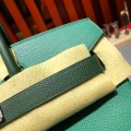「#4687」Hermes Birkin peacock green with British green silver buckle epsom leather, hand-sewn wax thread 30cm 「#4687」Hermes Birkin peacock green with British green silver buckle epsom leather, hand-sewn wax thread 30cm