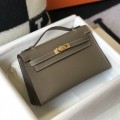 「#4085」 Hermès Elephant Grey Mini Kelly Bag No. 1, Gold Buckle 22*14*7cm 「#4085」 Hermès Elephant Grey Mini Kelly Bag No. 1, Gold Buckle 22*14*7cm
