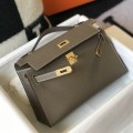 「#4085」 Hermès Elephant Grey Mini Kelly Bag No. 1, Gold Buckle 22*14*7cm 「#4085」 Hermès Elephant Grey Mini Kelly Bag No. 1, Gold Buckle 22*14*7cm