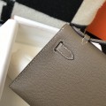 「#4085」 Hermès Elephant Grey Mini Kelly Bag No. 1, Gold Buckle 22*14*7cm 「#4085」 Hermès Elephant Grey Mini Kelly Bag No. 1, Gold Buckle 22*14*7cm