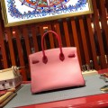 「#4688」Hermes Birkin milkshake pink and red gold buckle epsom leather, hand-sewn wax thread 30cm