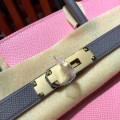 「#4689」Hermes Birkin milkshake pink iron grey gold buckle epsom leather, hand-sewn wax thread 30cm