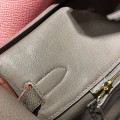 「#4689」Hermes Birkin milkshake pink iron grey gold buckle epsom leather, hand-sewn wax thread 30cm