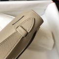 「#4086」 Hermès Trench Gray Mini Kelly Bag No. 1, Gold Buckle 22*14*7cm