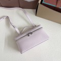 「#7052」Loro pian L19 silver buckle -FAI8393 - 19x6.5x11cm -Sakura pink 「#7052」Loro pian L19 silver buckle -FAI8393 - 19x6.5x11cm -Sakura pink