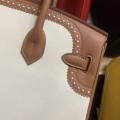「#4699」 Hermès Birkin Bag Top Grade Lace Leather 30cm Silver Buckle