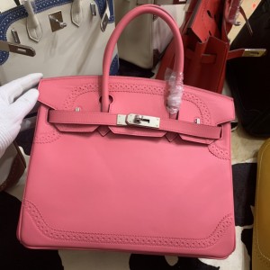 「#4701」 Hermès Birkin Bag Top Grade Lace Leather 30cm Silver Buckle