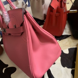 「#4701」 Hermès Birkin Bag Top Grade Lace Leather 30cm Silver Buckle