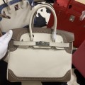 「#4703」 Hermès Birkin Bag Top Grade Lace Leather 30cm Silver Buckle