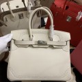 「#4706」 Hermès Birkin Bag Top Grade Lace Leather 30cm Silver Buckle