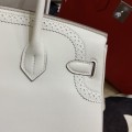 「#4706」 Hermès Birkin Bag Top Grade Lace Leather 30cm Silver Buckle