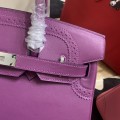 「#4707」 Hermès Birkin Bag Top Grade Lace Leather 30cm Silver Buckle