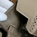 「#4708」 Hermès Birkin Bag Top Grade Lace Leather 30cm Silver Buckle