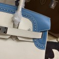 「#4710」 Hermès Birkin Bag Top Grade Lace Leather 30cm Silver Buckle