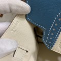 「#4710」 Hermès Birkin Bag Top Grade Lace Leather 30cm Silver Buckle