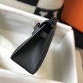 「#4089」 ​​Hermès Black Mini Kelly Bag No. 1 Gold Buckle 22*14*7cm