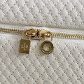 「#7055」Loro pian Extra Pocket L19 gold buckle -FAI8393 - 19x6.5x11cm - Tender white，embroidery thread