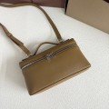 「#7059」Loro pian Extra Pocket L19 silver buckle -FAI8393 - 19x6.5x11cm - jungle brown