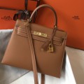「#4010」 Hermes golden brown Kelly 25cm