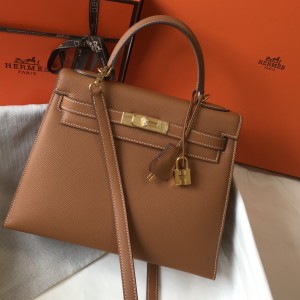 「#4010」 Hermes golden brown Kelly 25cm