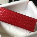 「#4092」 Hermès Evening Bag Red Crocodile Leather Mini Kelly Bag No. 1 Gold Buckle 22*14*7cm