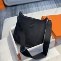 「#4096」 Hermès Black French Evelyne 29cm