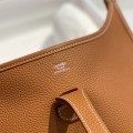 「#4098」 Hermès Golden Brown Evelyne French Bag 29cm