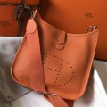 「#4099」 Hermès Orange Evelyne Bag 29cm