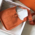 「#4099」 Hermès Orange Evelyne Bag 29cm