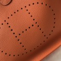 「#4099」 Hermès Orange Evelyne Bag 29cm