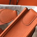 「#4099」 Hermès Orange Evelyne Bag 29cm