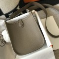 「#4100」 Hermès Elephant Grey Evelyne Bag 17cm