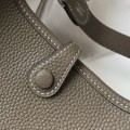 「#4100」 Hermès Elephant Grey Evelyne Bag 17cm
