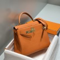 「#4001」 Hermes Orange Mini Kelly 20cm