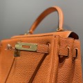 「#4001」 Hermes Orange Mini Kelly 20cm