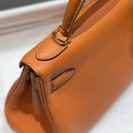 「#4001」 Hermes Orange Mini Kelly 20cm