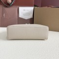 「#7065」Loro pian Extra Pocket L19 silver buckle -FAI8393 - 19x6.5x11cm - light beige