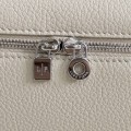 「#7065」Loro pian Extra Pocket L19 silver buckle -FAI8393 - 19x6.5x11cm - light beige