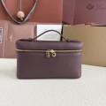 「#7066」Loro pian Extra Pocket L19 gold buckle - FAI8393 - 19x6.5x11cm - red bean color