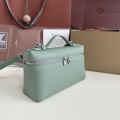 「#7068」Loro pian Extra Pocket L19 silver buckle - FAI8393 - 19x6.5x11cm - Artemisia leaf green 「#7068」Loro pian Extra Pocket L19 silver buckle - FAI8393 - 19x6.5x11cm - Artemisia leaf green