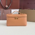 「#7069」Loro pian Extra Pocket L19 gold buckle - FAI8393 - 19x6.5x11cm - cinnamon orange