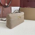「#7073」Loro pian Extra Pocket L19 gold buckle - FAI8393 - 19x6.5x11cm - taupe