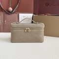 「#7073」Loro pian Extra Pocket L19 gold buckle - FAI8393 - 19x6.5x11cm - taupe