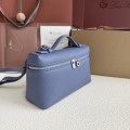 「#7074」Loro pian Extra Pocket L19 silver buckle - FAI8393 - 19x6.5x11cm - cold indigo