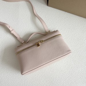 「#7075」Loro pian Extra Pocket L19 gold buckle - FAI8393 - 19x6.5x11cm - cream honey 