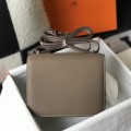 「#4101」 Hermès Elephant Grey Constance Silver Buckle Bag 19cm