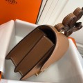 「#4102」Hermès Brown Constance Gold Buckle Bag 19cm