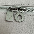 「#7083」Loro pian Extra Pocket L19 silver buckle- FAI8393 - 19x6.5x11cm - Light Peony Powder